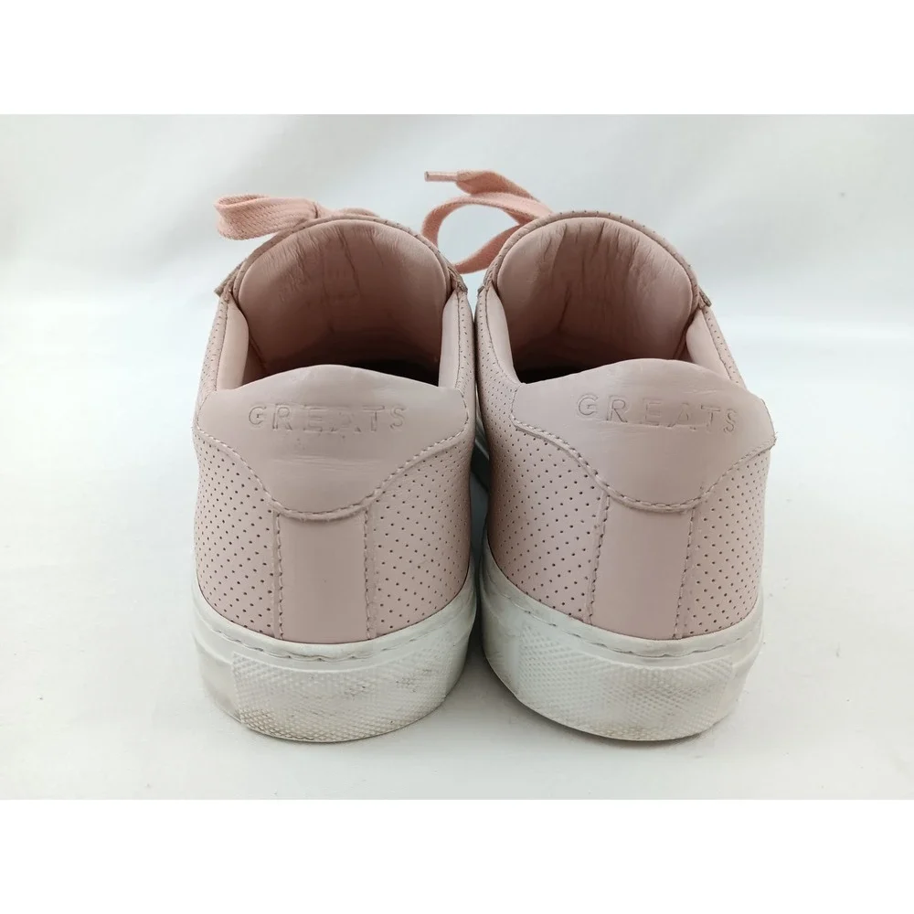 GREATS Brooklyn Women's Pink Perforated Leather Sneakers Size US 10 EU 40‎